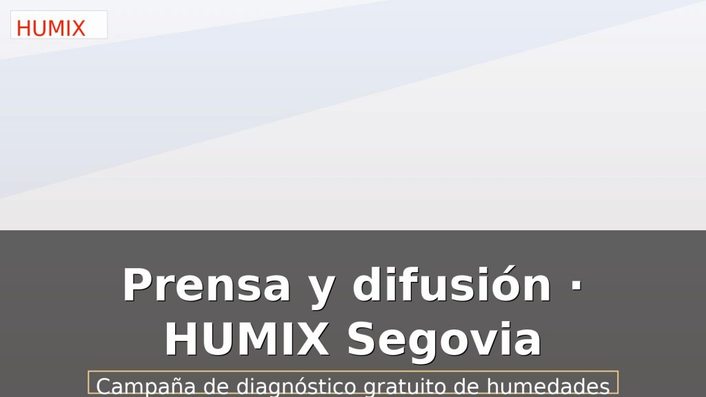 Prensa HUMIX Segovia – campaña de diagnóstico gratuito