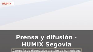 Prensa HUMIX Segovia – campaña de diagnóstico gratuito
